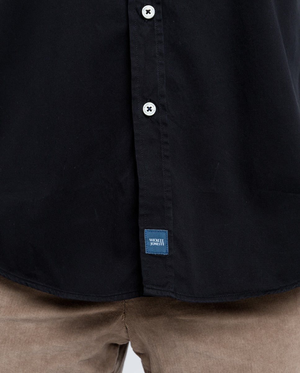 Camisa Casual 100% Algodão em Preto