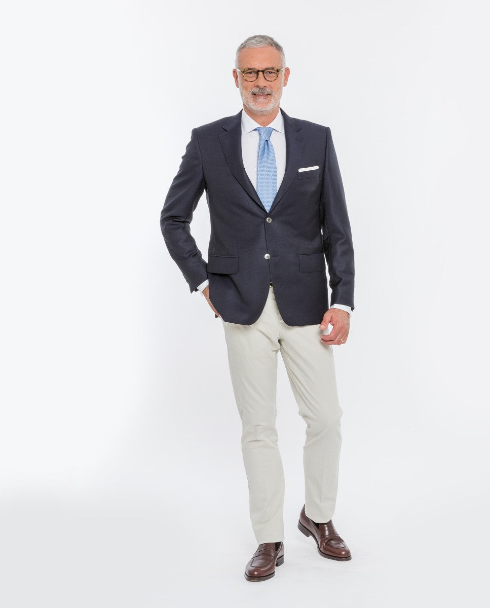 Blazer 100% Lã em Azul Escuro