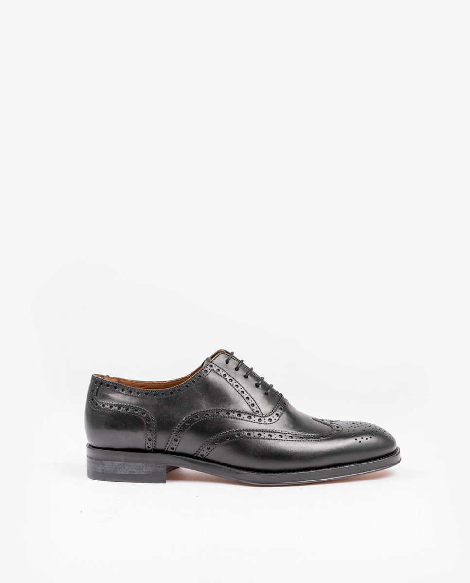 Black Brogues Shoes 100% Leather