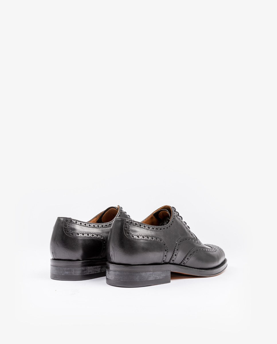 Black Brogues Shoes 100% Leather