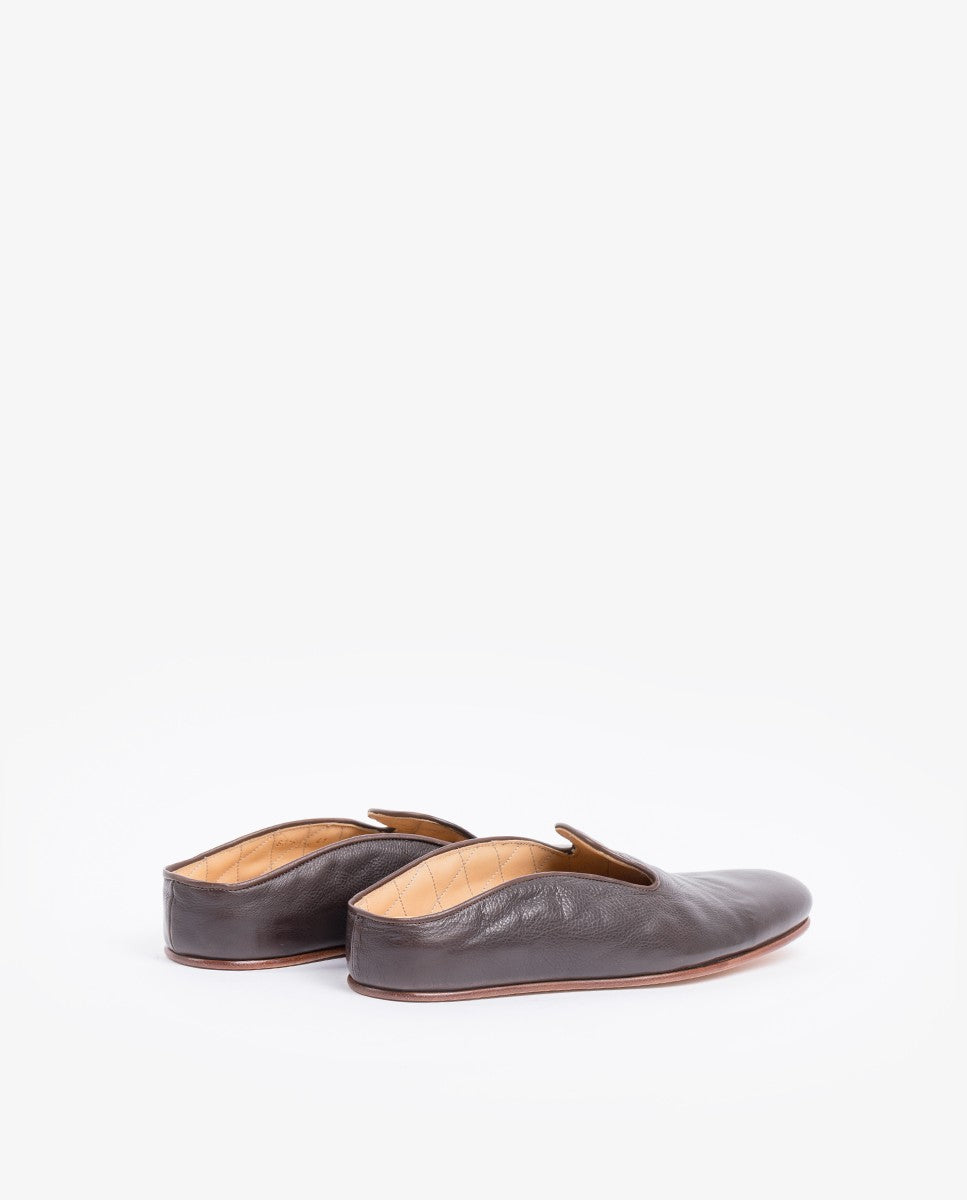 Zapatillas de Casa 100% Piel en Marrón