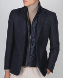 Dark Blue Casual Jacket 100% Flece wool