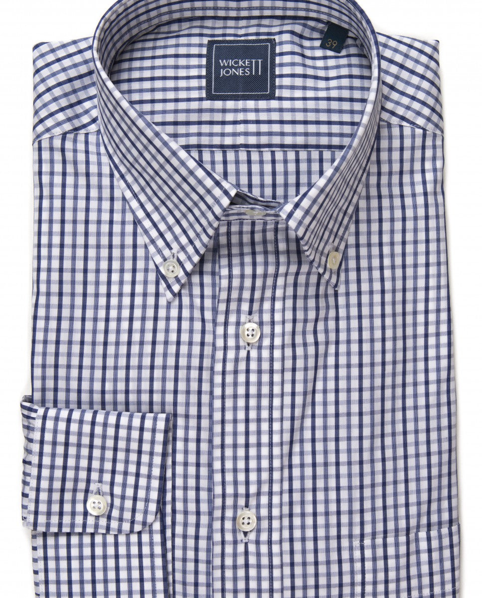 Camisa 100% Algodón en Azul Oscuro