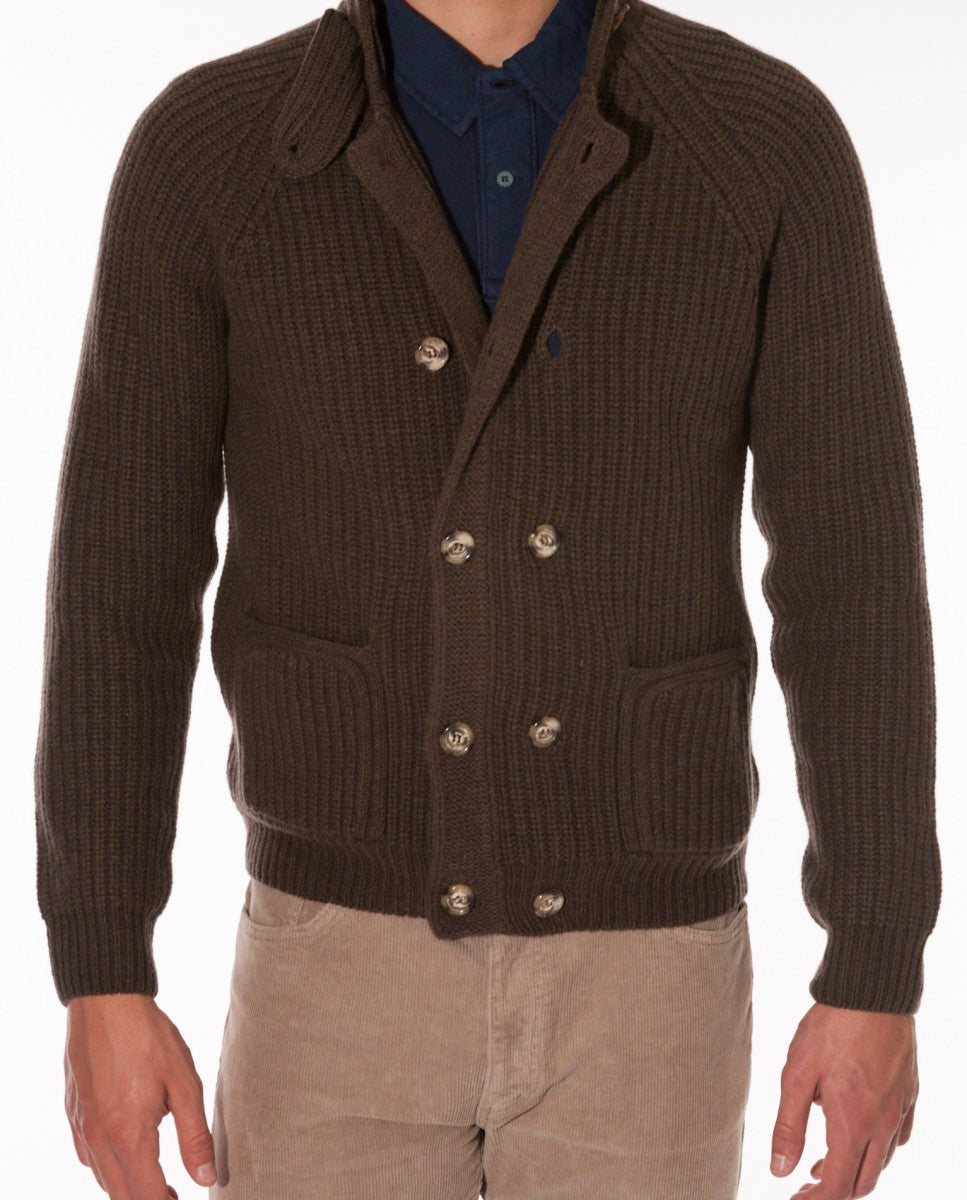 Light Brown Cardigan 100% Wool
