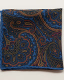 Lenço de Bolso 100% Lã em Azul