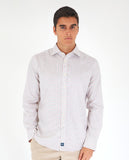 Camisa Casual 100% Algodón en Beige Claro