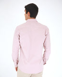 Camisa Casual 100% Algodón en Rosa Claro