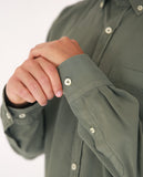 Camisa Casual 100% Algodón en Verde Oliva