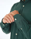 Camisa Casual 100% Algodón en Verde Oscuro