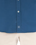 Camisa Casual 100% Algodón en Azul Oscuro