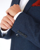 Blue Sports Jacket 100% Wool