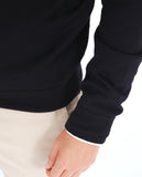 Dark Blue V Neck Sweater 100% Merino Wool