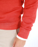 Dark Orange Crew Neck Sweater 100% Merino Wool