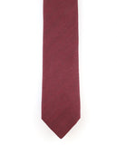 Dark Bordeaux Tie 100% Wool