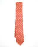 Dark Orange Tie 100% Silk