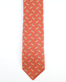 Dark Orange Tie 100% Silk