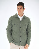 Green Cardigan 100% Wool