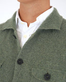 Green Cardigan 100% Wool