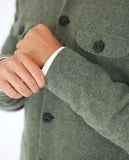 Green Cardigan 100% Wool