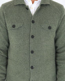 Green Cardigan 100% Wool