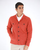 Dark Orange Cardigan 100% Wool