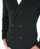 Dark Green Cardigan 100% Merino Wool