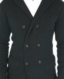 Chaqueta de Punto 100% Lana Merino en Verde Oscuro