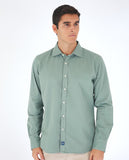 Camisa Casual 100% Algodón en Verde Claro