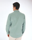 Camisa Casual 100% Algodón en Verde Claro