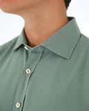 Camisa Casual 100% Algodão em Verde Claro