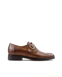 Dark Brown Monk Strap Shoes 100% Leather