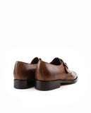 Dark Brown Monk Strap Shoes 100% Leather