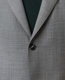 Traje Regular 100% Lana Micro Dibujo en Gris Oscuro