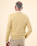 Camisola 100% Caxemira em Amarelo Claro