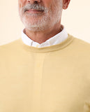 Camisola 100% Caxemira em Amarelo Claro