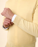 Light Yellow Crew Neck Sweater 100% Cashmere