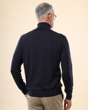 Dark Blue Turtleneck 100% Merino Wool