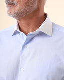 Camisa 100% Algodón en Azul Claro
