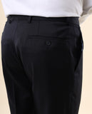 Dark Blue Classic Trousers Soft Slim 100% Flece wool