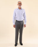 Light Grey Classic Trousers Regular 100% Wool