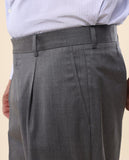 Light Grey Classic Trousers Regular 100% Wool