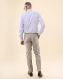 Light Beige Classic Trousers Regular 100% Flece wool