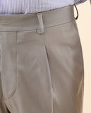 Light Beige Classic Trousers Regular 100% Flece wool