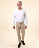 Dark Beije Soft Slim Chino Trousers