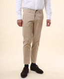 Dark Beije Soft Slim Chino Trousers