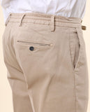 Dark Beije Soft Slim Chino Trousers