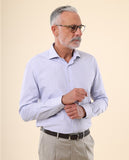 Camisa Clássica 100% Algodão em Azul Claro