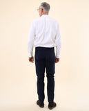 Dark Blue Regular Chino Trousers