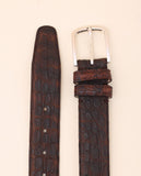 Dark Brown Casual Belt 100% Crocodile Leather