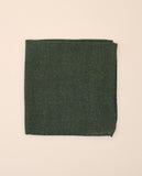 Dark Green Pocket Squares 100% Wool